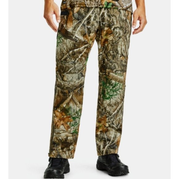UA Brow Tine Hunting Pants Cold Gear Real Tree Edge Men's Size MNWT